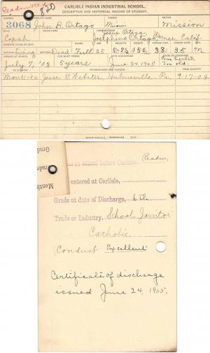 John B. Ortego Student File