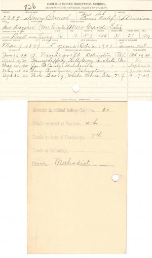 Henry E. Smith Student File