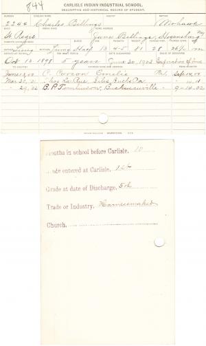 Charles Billings Student File Charles Billings Student File