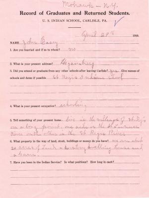 John Casey Student File John Casey Student File