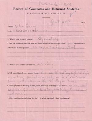 John Casey Student File John Casey Student File