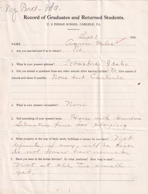 Aaron Miles Student File Aaron Miles Student File