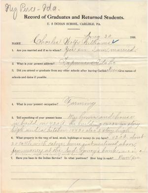 Charley Wolf Student File Charley Wolf Student File