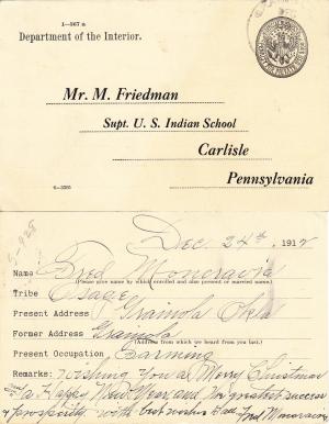 Fred Moncravie Student File