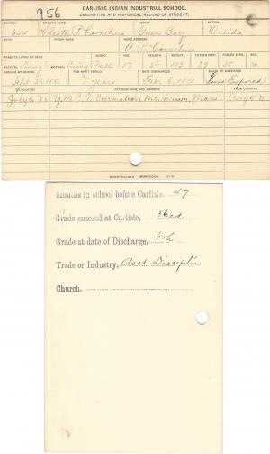 Chester P. Cornelius Student File Chester P. Cornelius Student File