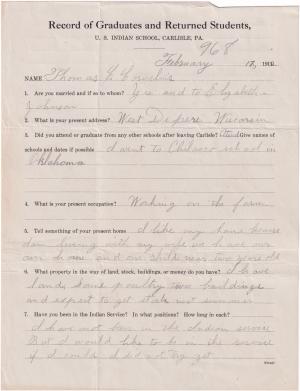 Thomas Cornelius Student File Thomas Cornelius Student File