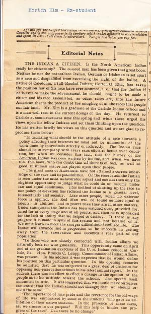 Horton G. Elm Student File Horton G. Elm Student File