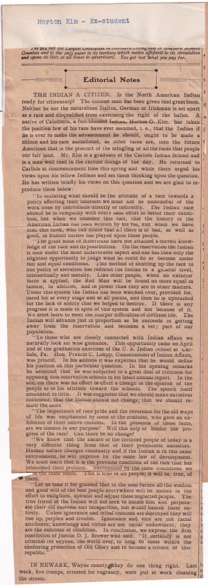 Horton G. Elm Student File Horton G. Elm Student File