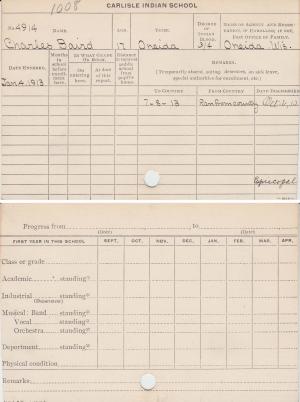 Charles Baird Student File Charles Baird Student File