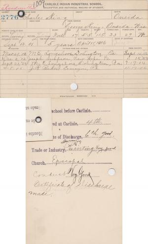 Charles King Student File