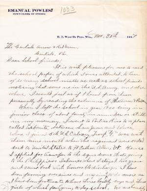 Emanuel Powless Student File Emanuel Powless Student File