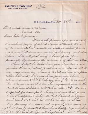 Emanuel Powless Student File