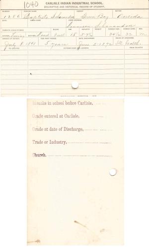 Baptiste Schanandore Student File