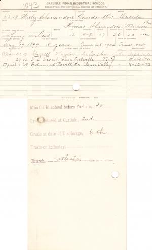 Wesley Schanandore Student File Wesley Schanandore Student File