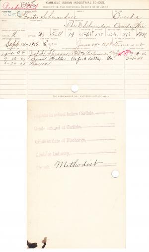 Foster Schanandore Student File Foster Schanandore Student File