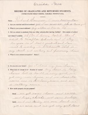 Richard Summers Student File