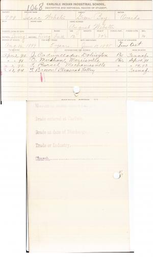 Isaac Webster Student File