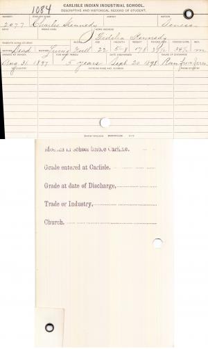 Charles M. Kennedy Student File Charles M. Kennedy Student File