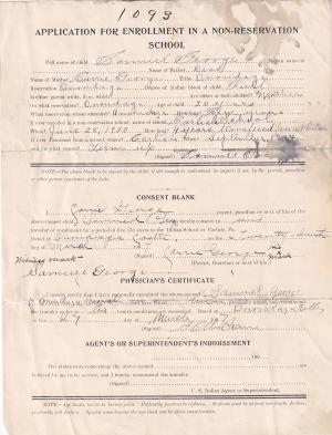Samuel George Student File