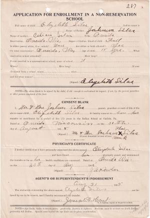 Elizabeth Silas Student File