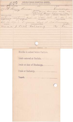 Henry Homer Student File