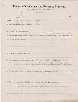 Jeremiah Homer Student File Jeremiah Homer Student File