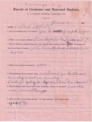 Albert White Student File Albert White Student File