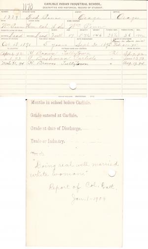 Fred Penn (Hun-rah-th-she) Student File Fred Penn (Hun-rah-th-she) Student File