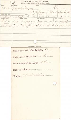 Granville Rogers Student File