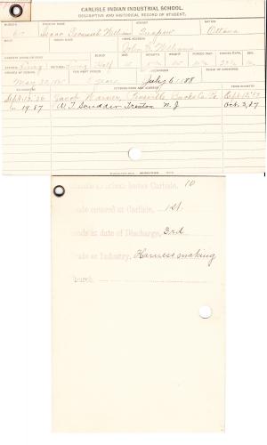 Isaac Tecumseh Williams Student File Isaac Tecumseh Williams Student File