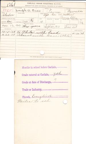 Joseph B. Esau Student File Joseph B. Esau Student File
