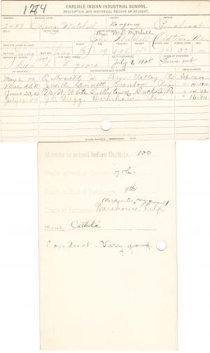 Henry Mitchell Student File
