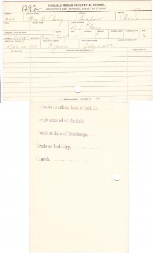 William B. Peery Student File William B. Peery Student File
