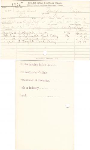 James Grant Student File James Grant Student File