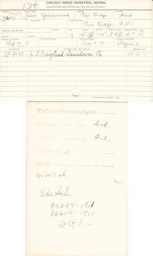 Julia Yellowwood Student File Julia Yellowwood Student File