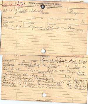 Joseph Scheldt Student File