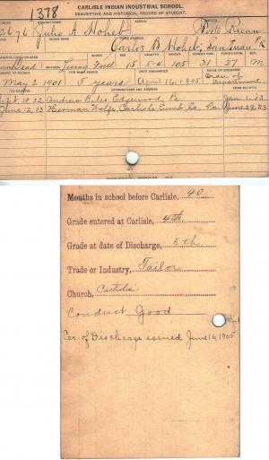 Julio A. Hoheb Student File