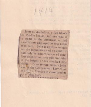 John D. Archuleta Student File John D. Archuleta Student File