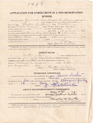 James Luther Student File