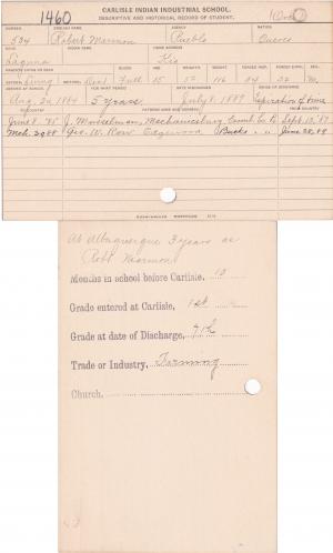 Robert Marmon Student File Robert Marmon Student File