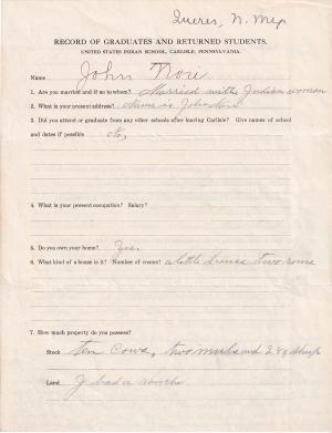 John Nori Student File John Nori Student File