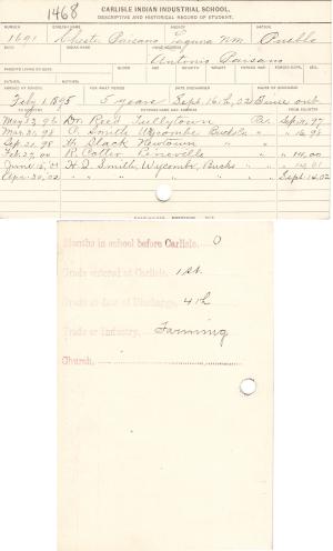 Chester Paisano Student File