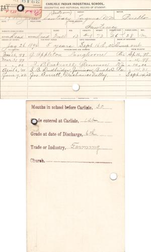 Moses Sawtrom Student File