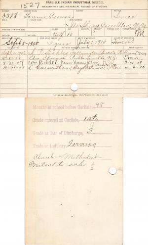 Lonnie Crouse Student File Lonnie Crouse Student File