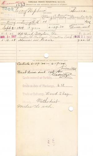 Percy Nephew Jr. Student File Percy Nephew Jr. Student File