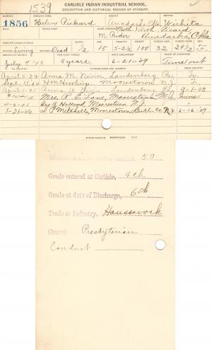 Helen Pickard Student File