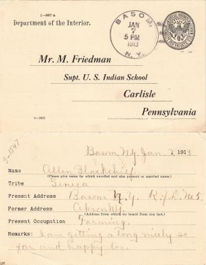 Allen Blackchief (Gan-dyoh-hoh) Student File Allen Blackchief (Gan-dyoh-hoh) Student File