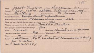 Jacob Taylor Student File