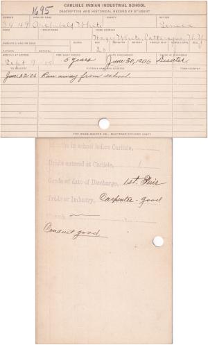 Archibald White Student File Archibald White Student File