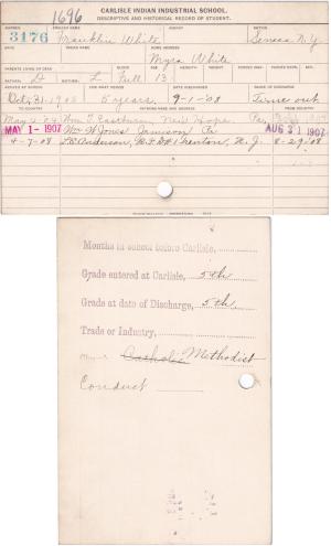 Franklin White Student File